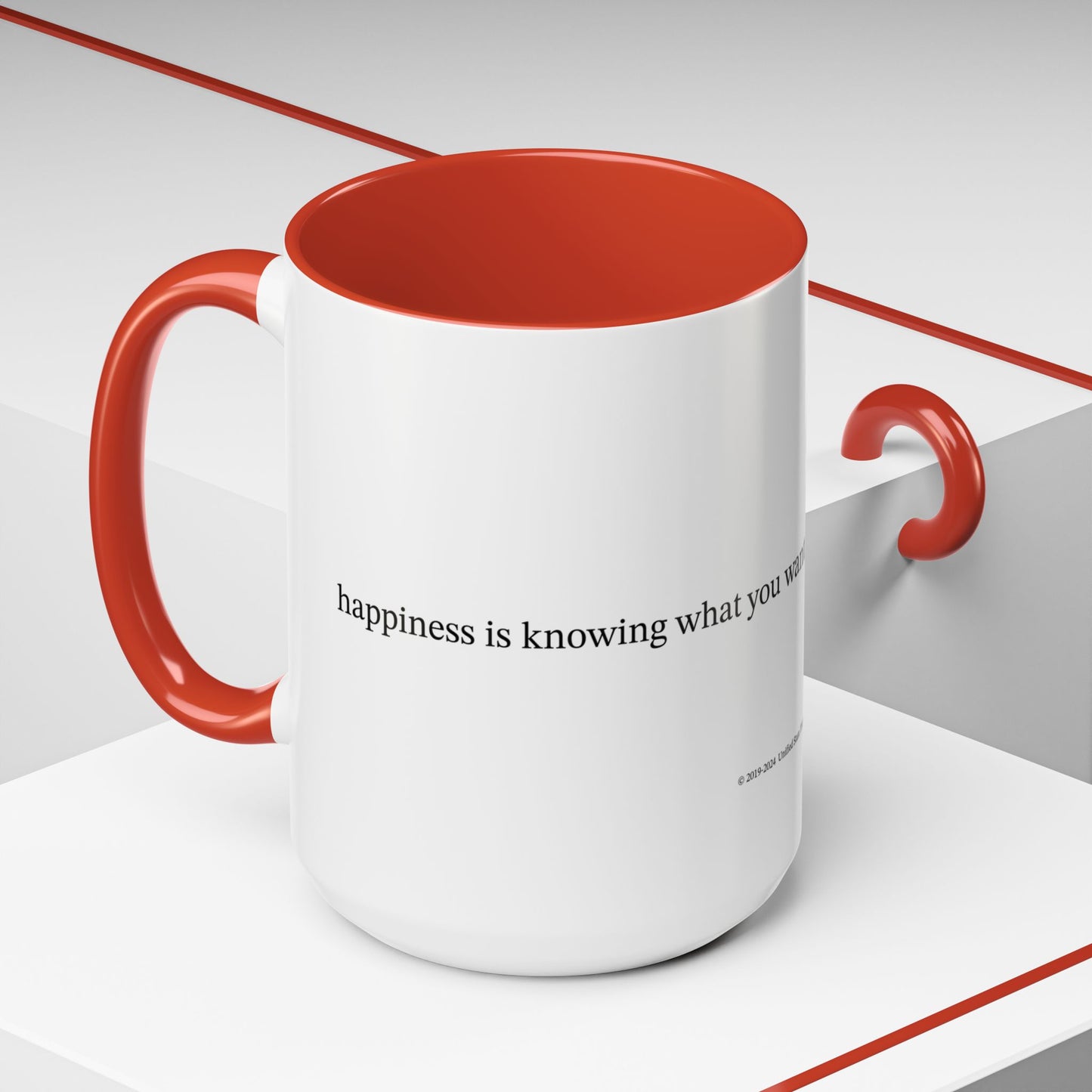 Happiness is... (Accent Coffee Mug)