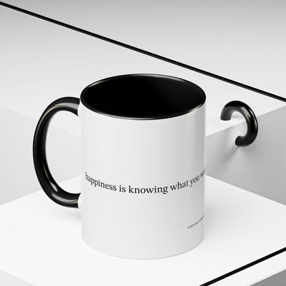 Happiness is... (Accent Coffee Mug)
