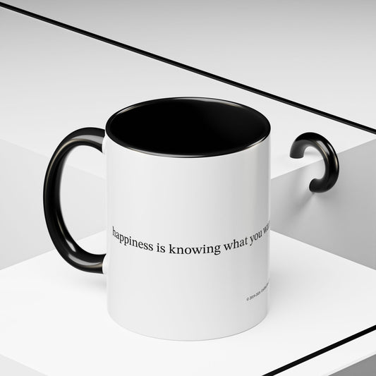 Happiness is... (Accent Coffee Mug)